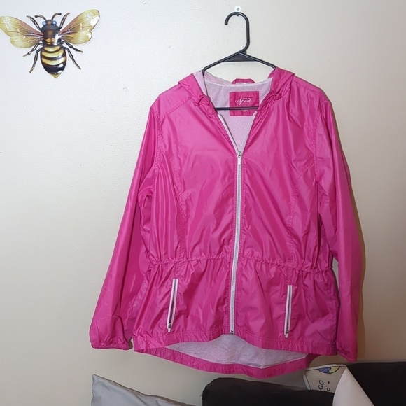 Style & Co. Jackets & Blazers - Style and Co pink rain coat, Size large